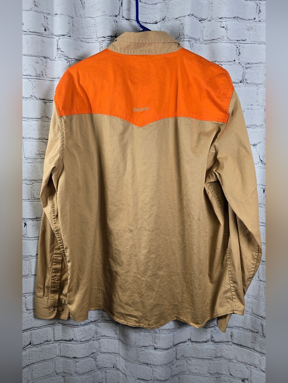 King Ranch Two-Tone Western Diamond Stretch Cottpn Hunting Shirt Size XL - Picture 9 of 10